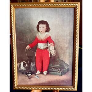 Francisco Goya "The Red Boy" Manuel Osorio Manrique de Zúñiga Framed Print 10x13
